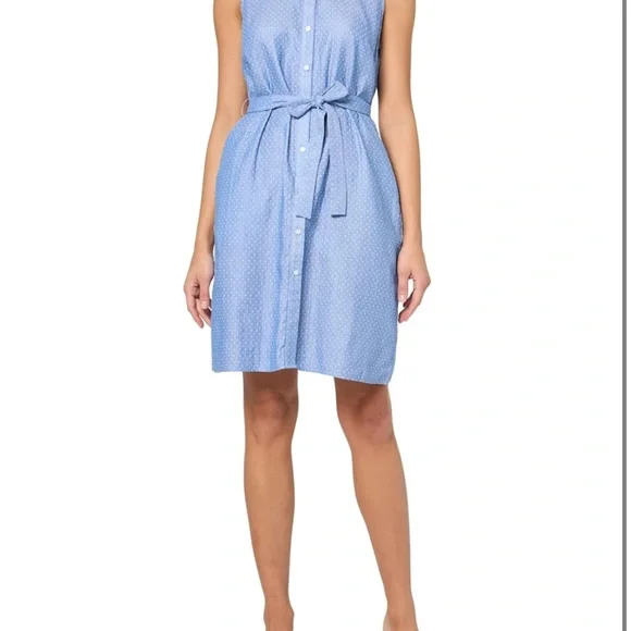 Tommy Hilfiger Light Blue Sleeveless Midi Dress - Picture 6 of 6